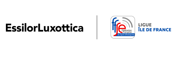 Logo Essilor et Ligue Ile de France du Sport d'Entreprise